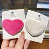 Duckbill Hair Clip Plush Heart Shape Hair Barrettes Plush Hair Ornament Non-slip