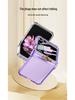 Samsung ZFlip6 Clear Case with Airbag Ring & Hinge Protection - Unisex and Fashionable Anti-Fall Design