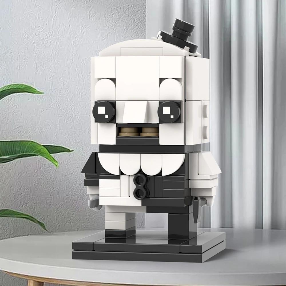 MOOXI Verschiedene Horrorfilme Sadako Tod Billy BrickHeadzed Erwachsene Bausteine Set MOC Ziegelmodellbausatz Spielzeug Kind Junge Mädchen Geschenk