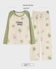 Women's Cartoon Long-Sleeve Pajamas with Chest Pads - Lightweight Home Loungewear for Autumn and Spring