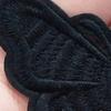 1 rich black butterfly embroidery patch - strong adhesive hot melt adhesive to repair and reinforce damaged fabrics