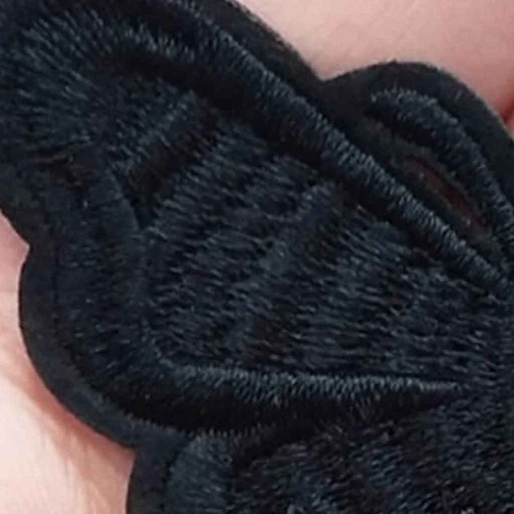 1 Rich Black Butterfly Embroidery Patch - Strong Adhesive Hot Melt Adhesive To Repair and Reinforce Damaged Fabrics