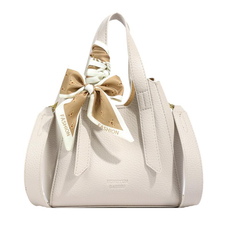 Modna torba na ramię/listonoszka o dużej pojemności, prosta, z fakturą, damska, nowa na wiosnę 2025, wszechstronna, przenośna torba typu bucket, modna