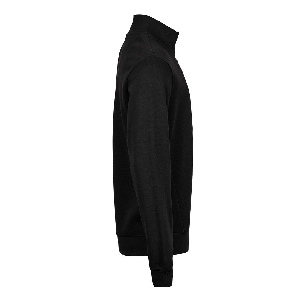 Tee Jays Mens Ribbed Interlock Half Zip Sweatshirt