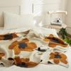 Knitted Velvet Blanket Ins Style Sunflower Nap Blanket Camping Warm Single Person Leisure Thick Blanket Sofa Air Conditioning
