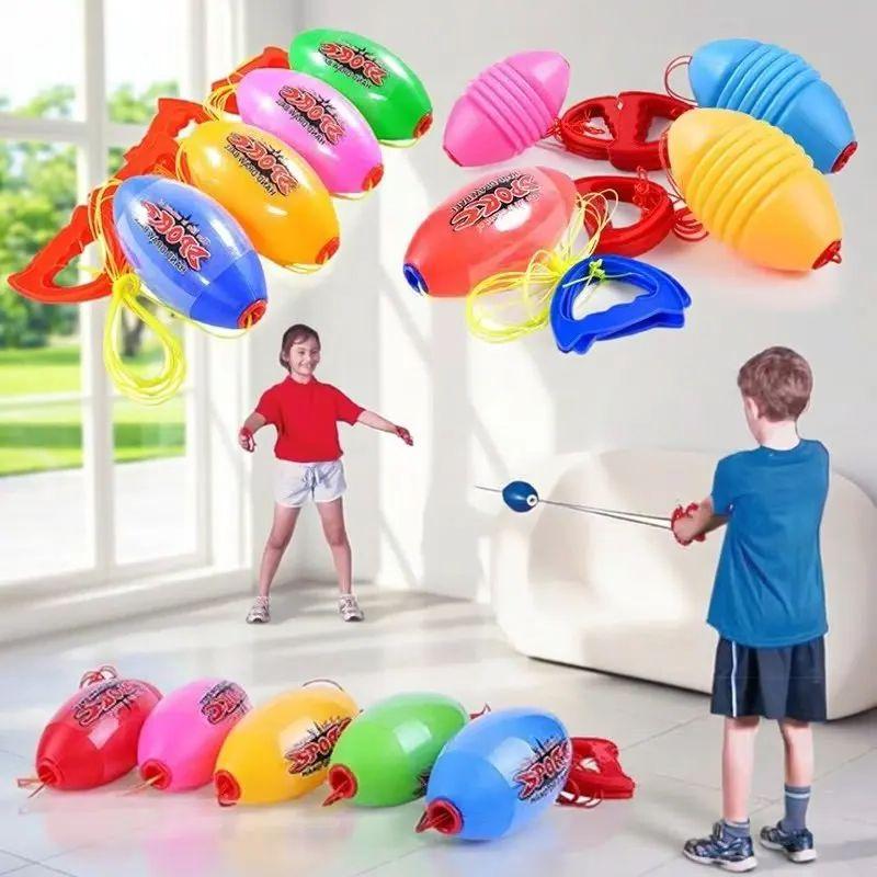 Hand Pull Elastic Shuttle Ball Fast Shuttle Movement Arm Strength Training Outdoor Interactive Sports Game Toy For Children Kids