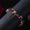 Mona Lisa Colorful Zircon Rose Gold Bangle