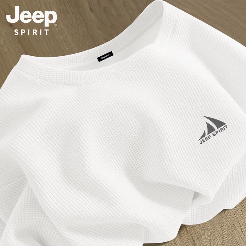 

JEEP SPIRIT Men s Round Neck Waffle Knit T-Shirt L