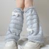 Japanese Tiered Ruffle Lace Leg Warmers for Women and Teens Knee Length Flared Leg Covers for Cosplay and Daily Wear
