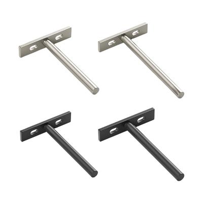 2Pcs Iron Wall Brackets Concealed Shelf Support Rustproof Heavy Duty Floating Shelf Brackets Furniture Hardware