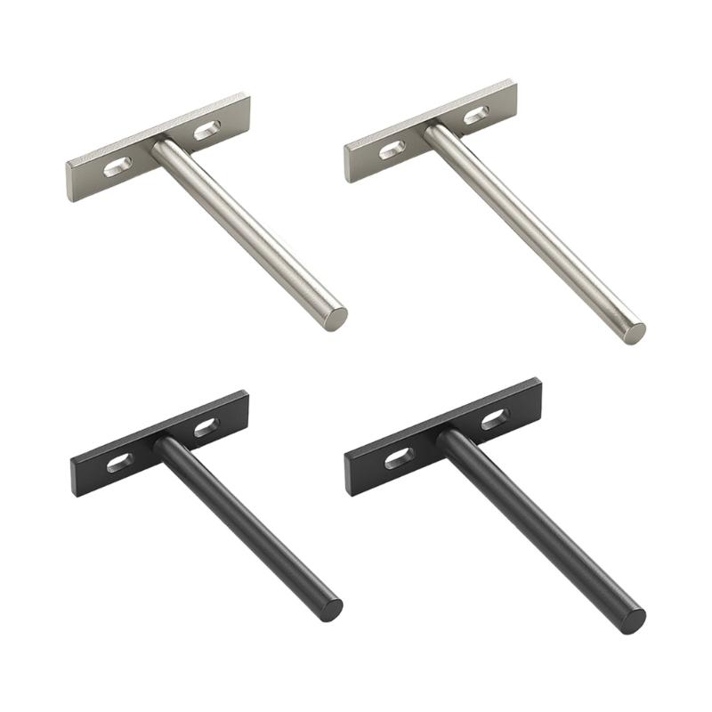 2Pcs Heavy Duty Shelf Brackets Adjustable Floating Shelf Bracket Easy Installation Metal Brackets Wall Shelf Support