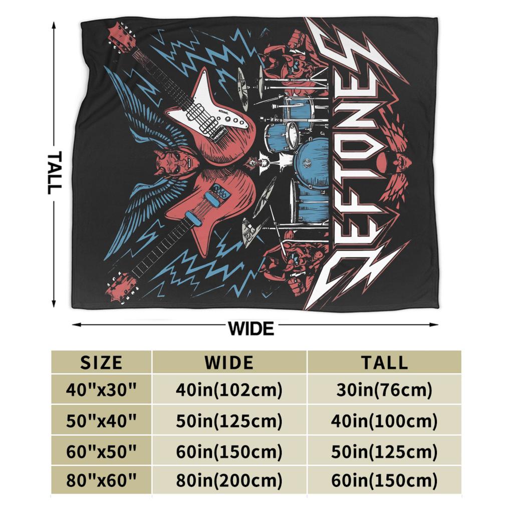 Soft Warm BlanketStudents Travel D-Deftoness Nu Metal Throw Blanket Flannel Bedspread For Outdoor Street Trend Sofa Bed Cover