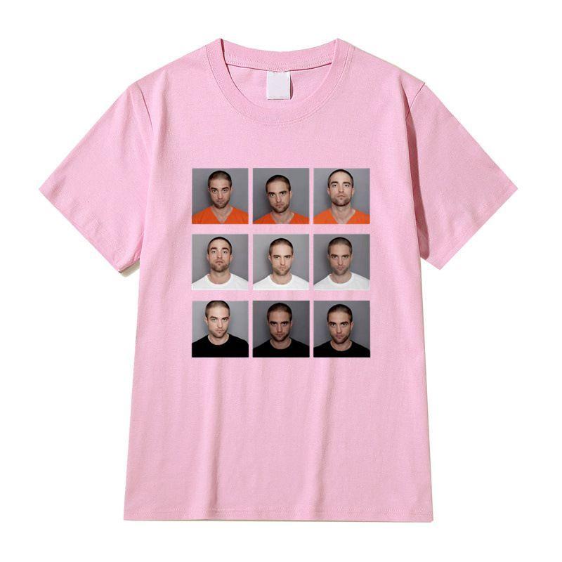Edgy Viral Meme T Shirt Robert Pattinson Mugshot Nine Picture Grid Portrait Print Summer Ins Trendy Unisex Cotton Graphic Tops