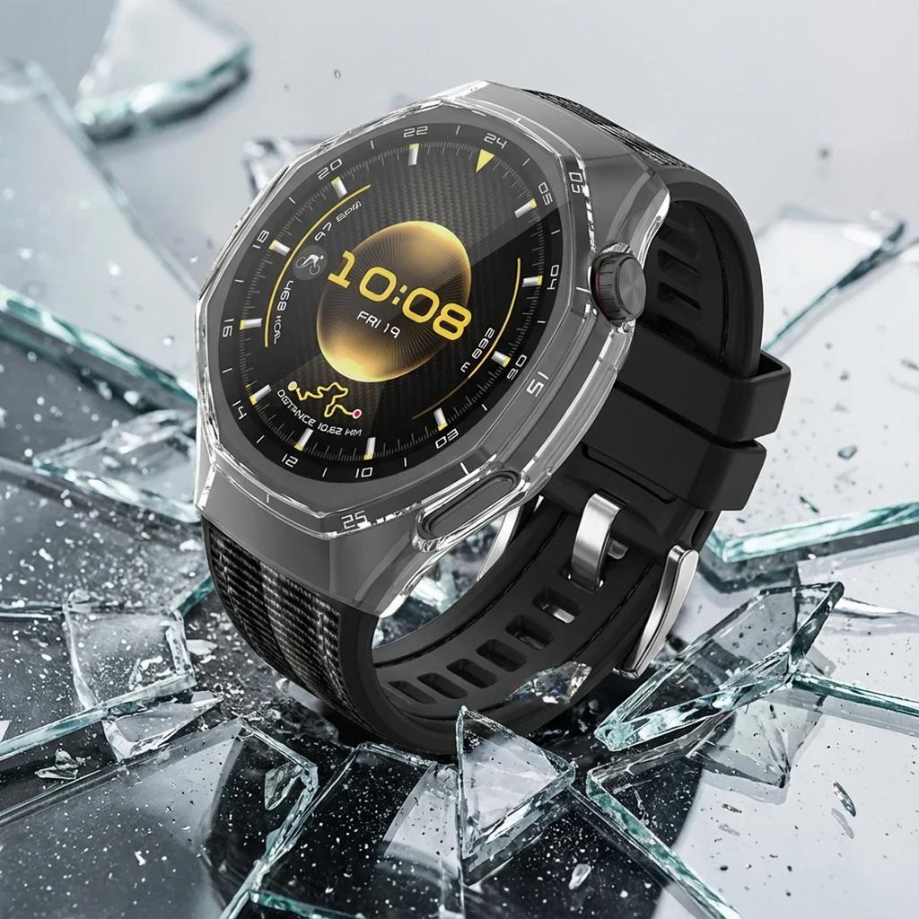 Pletený nylonový pásek+Tvrzené sklo+PC pouzdro Pro Huawei Watch GT6 Pro Sportovní řemínek Kryt proti pádu Pro GT 6 Pro Náramek+Pouzdro