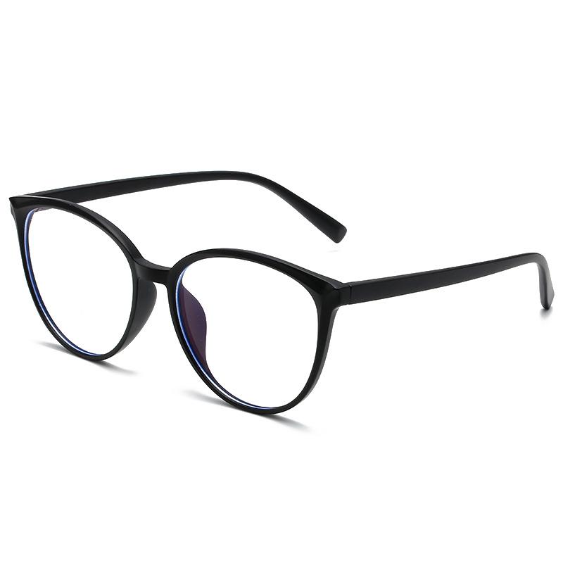 Large frame cat eye simple glasses frame new Internet celebrity college glasses frame can be equipped with myopia anti-blue flat
