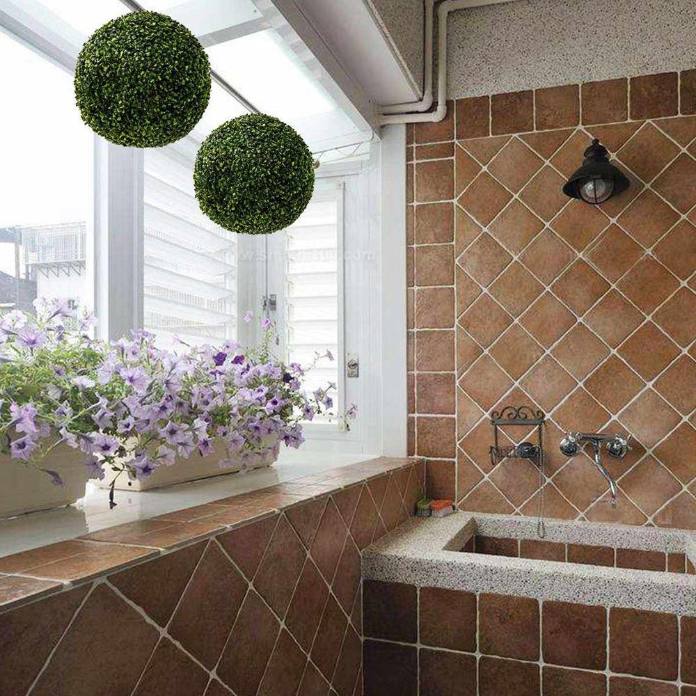 Hanging Green Party Wedding Yard Outdoor Grass Ball Garden Decoration Artificial Plant Leave Ball