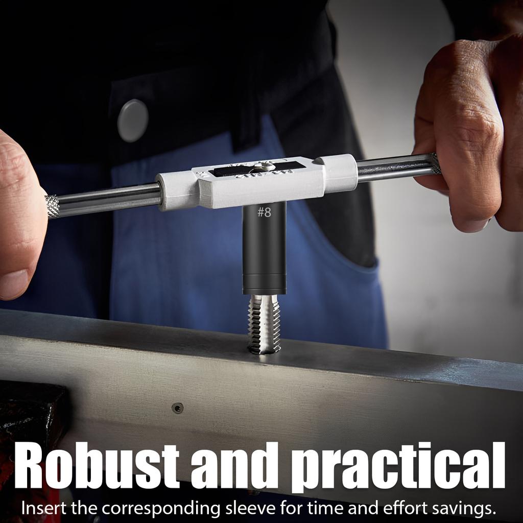 8Pcs Tap Socket Set Carbon Steel 1/4 Inch and 3/8 Inch Square Drive Tap Socket Adapter with Holder for Tight Space Ratchet