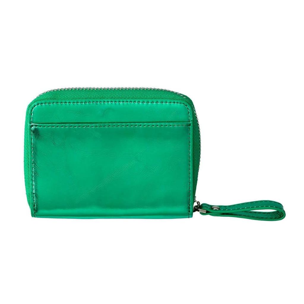 [Barcos] Sparkling Ponte Piccola Accordion Wallet for Women, Compact Wallet, Mini Wallet, Bifold Wallet with Card Slots and Coin Purse, Glossy