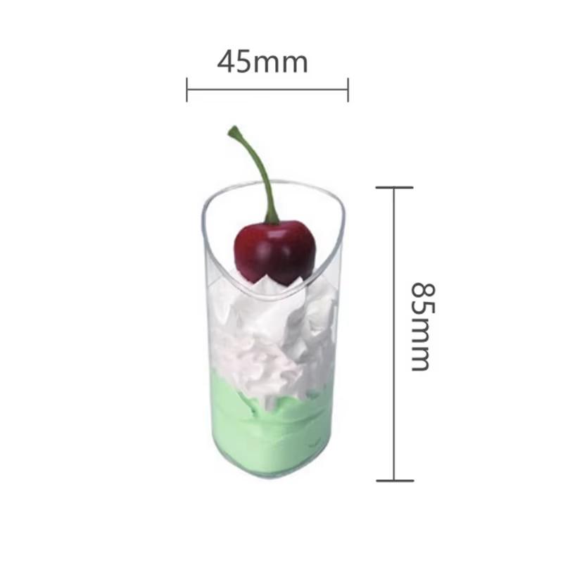 

20 шт. 80 мл пластиковые стаканчики для пудинга мусс мороженое десертные стаканчики пикник вечеринка рождественские принадлежности подходящая ложка кухонные принадлежности 1pc