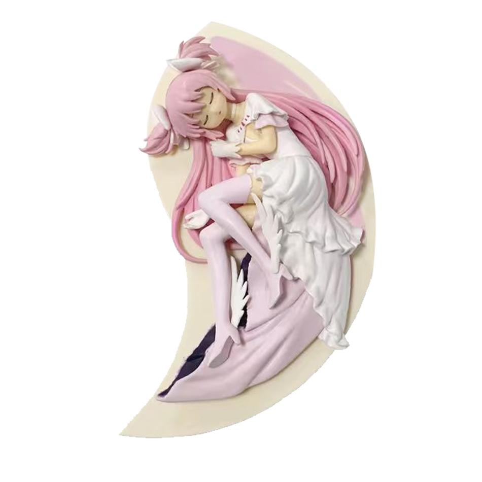 18cm Puella Magi Madoka Magica Anime Sleep Pose Puella Magi Madoka Magica Kaname Madoka Akemi Homura Figure Model Toy Gift Hot
