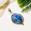 Kyanite - Nepal 925 Sterling Silver Pendant V4795, Blue Pendant, Oval Pendant, Valentin's Day Gift, Gift For Her, Birthday Gift, Handmade Jewelry, Sil
