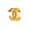 CHANEL classic double C logo hollow brooch gold