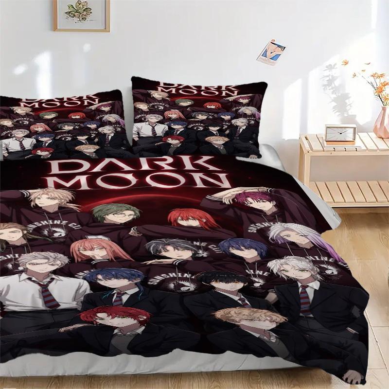 Dark Moon Bedding 3 Piece Set HD Print Duvet Cover Pillowcases for Teens Adult Bedroom Decoration Christmas Gift