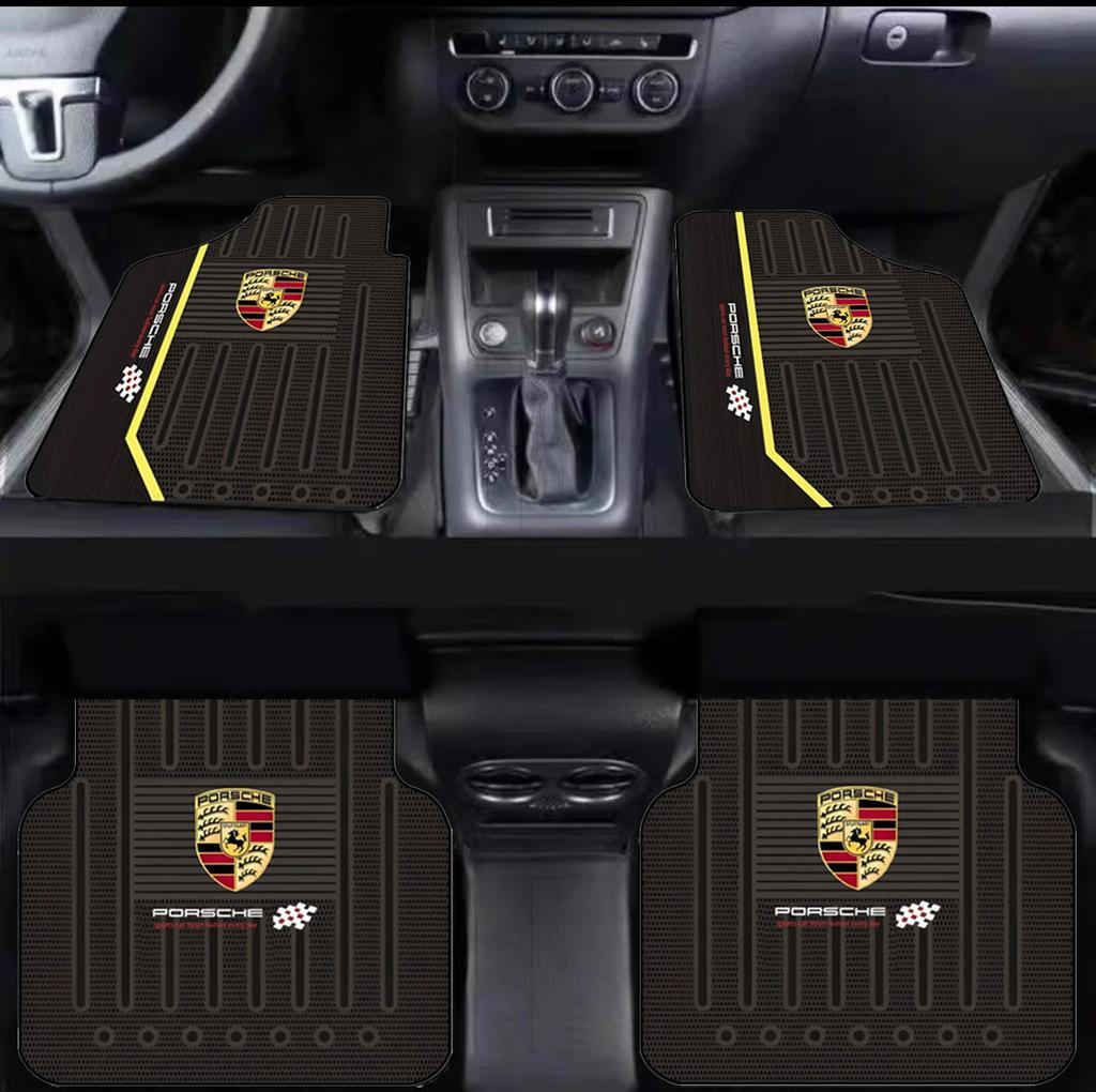 Auto Fußmatte Vorne & Hinten Automatte Bodenschutz Kissen Für Porsche Macan Carrera-GT 928 Panamera Cayenne Taycan 911 718