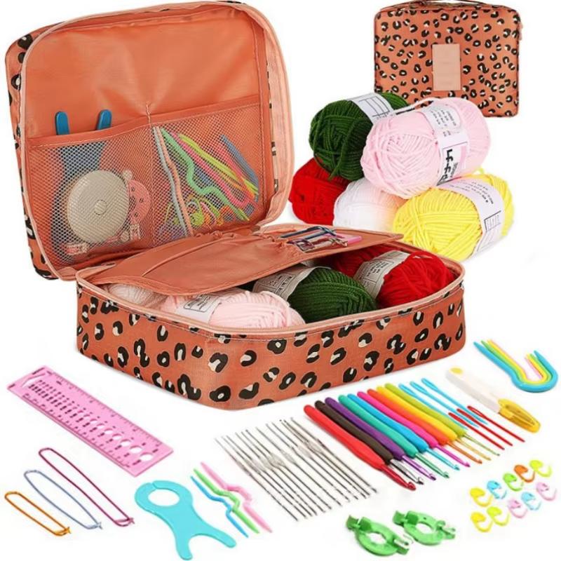 53 Novice Crochet Kits For Beginners and Multi-color Storage Kits For Portable Hand DIY Knitting Tools 1pc