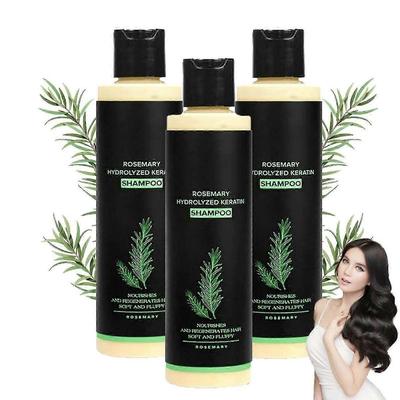 3PCS Rosemary Hair Growth Shampoo with Hydrolyzed Keratin, Strengthens and Nourishes Scalp Less