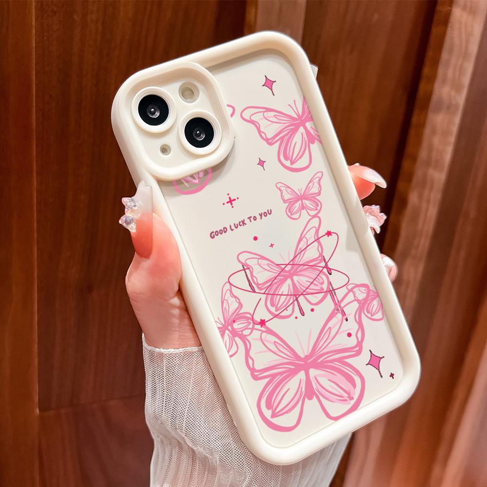 For iPhone 16 15 Pro Max Redmi Note 13 12 Pro Samsung S25 S24 S23 A15 A14 A16 A05 A06 Flowers and Leaf Design Full Lens Protect Soft Phone Case
