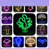 Luz Noturna LED Colorida em Formato Neon Para Decoração de Casa Apresentando Design de Unicórnio Fofo