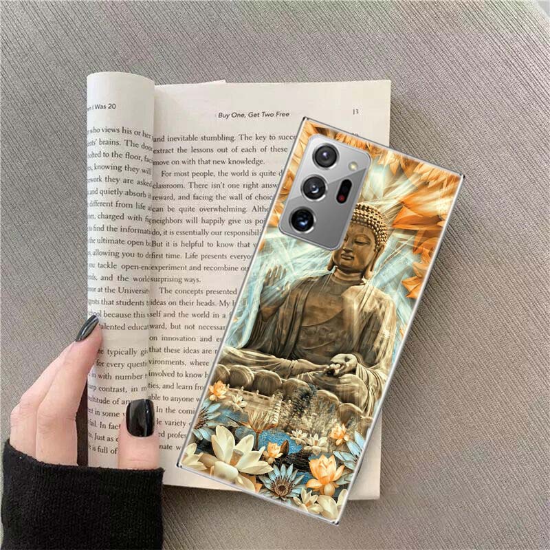 Buddha's return and Buddha lotus Phone Case For Samsung S24 S23 FE S22 S25 Ultra S21 Plus Galaxy S20 FE S25 Edge Cover Capa Soft