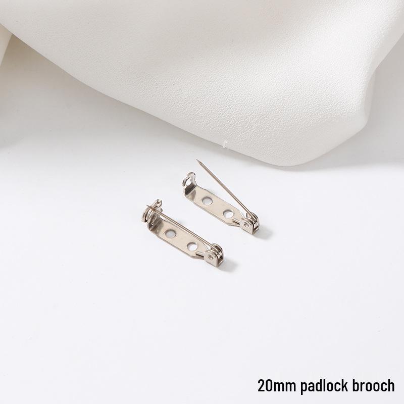 Safety Pin Brooch Base with Locking Head for Handmade DIY Corsage & Sweater Button Accessories