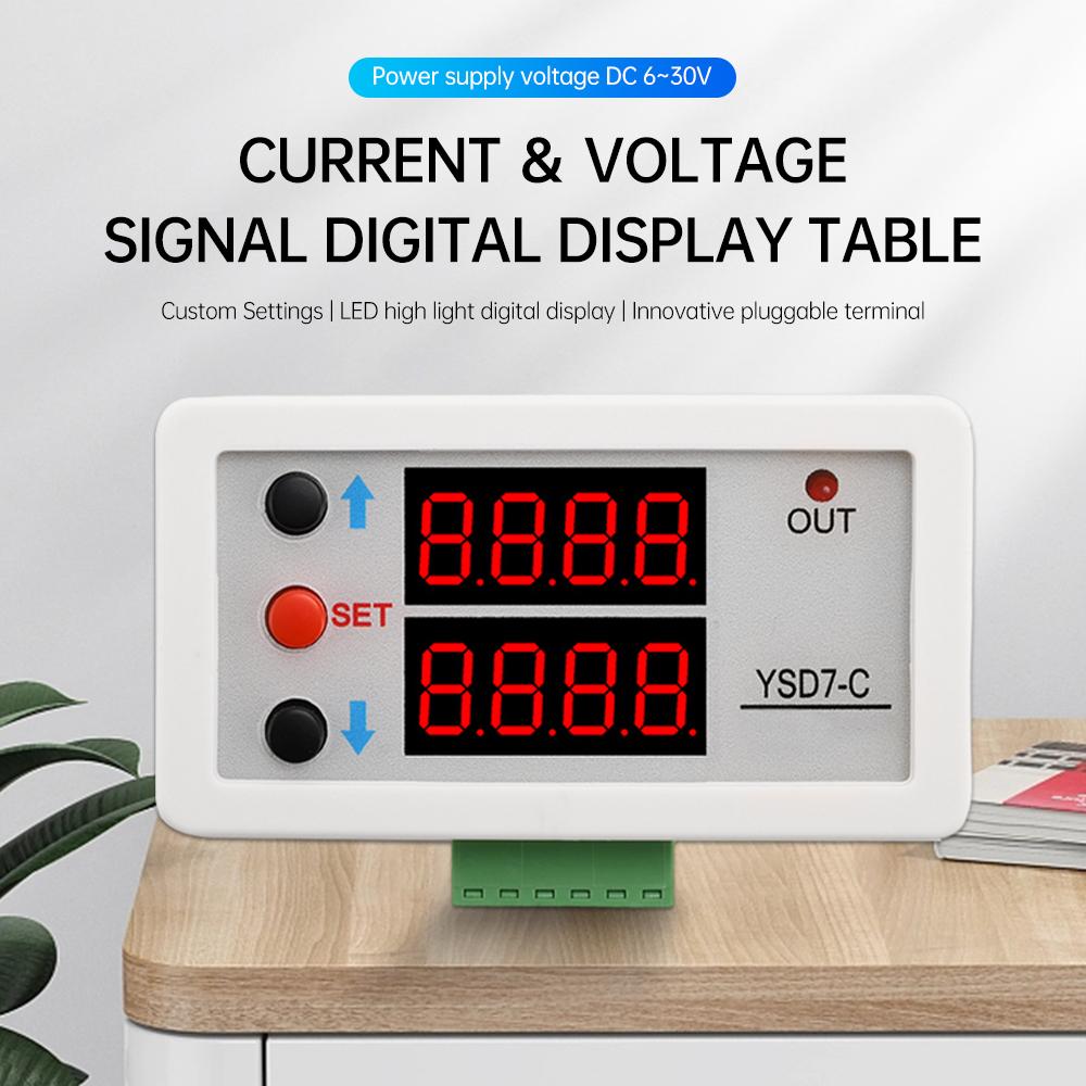 New DC 6-11V YSD7-C High Precision Voltage And Current Meter LED Digital Display Signal Meter 1-11V 1-11MA Analog Input