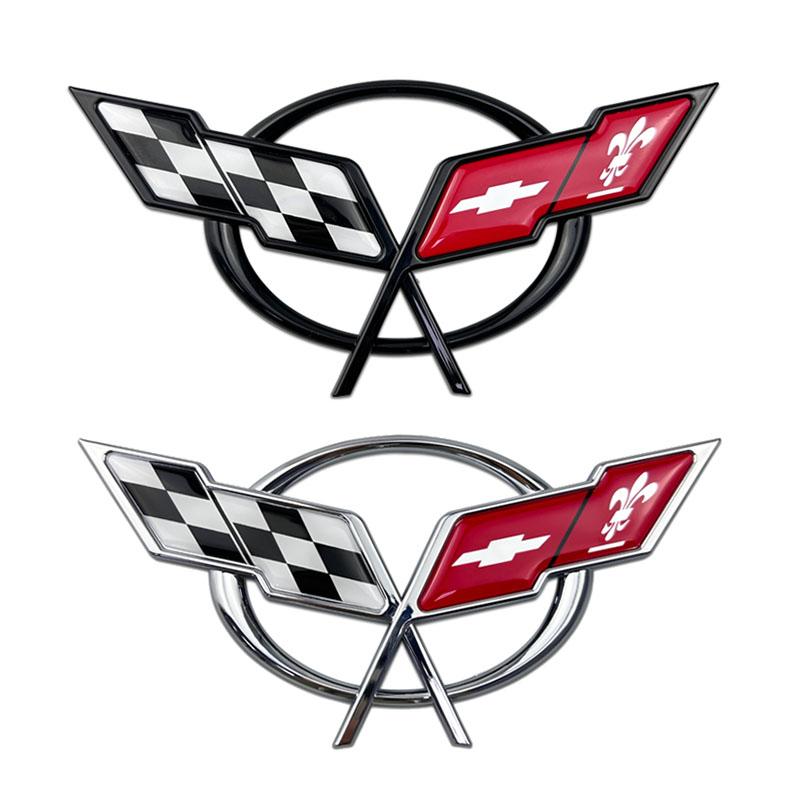 For Chevrolet Corvette 60 Years Camaro Aveo Cruze Malibu Captiva Trax Niva Captiva 3D ABS Car Fender Rear Trunk Emblem Sticker