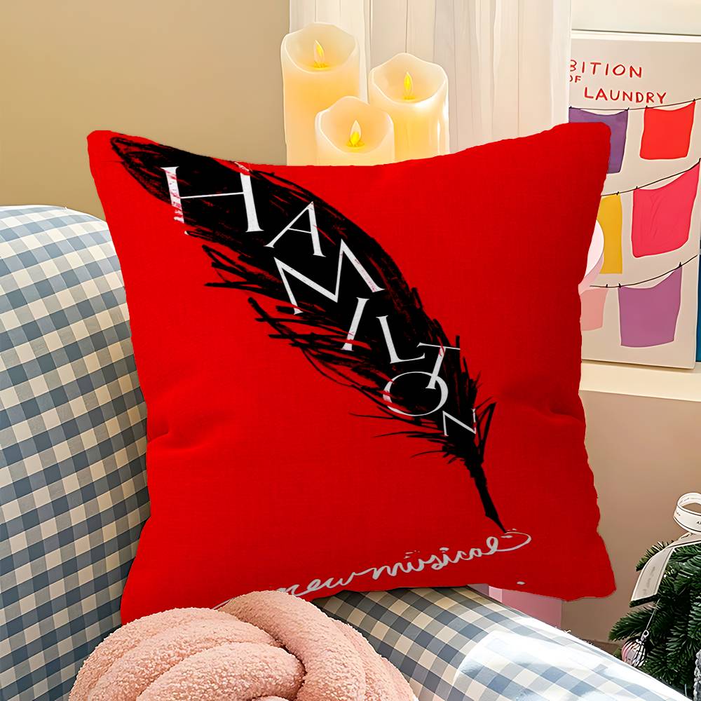 merican Musical Hamilton Pillow Case Cushion Cover Car Throw Pillow Case For Sofa Car Christmas Gift 40x40cm 45x45cm