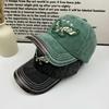 Spring and summer hat men's retro old washed denim baseball cap women's street versatile embroidered eagle sunshade cap
