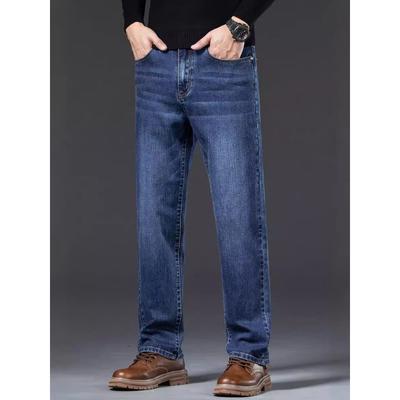 JYL Men's Jeans Plump Seasonal Novelty Business Trousers Straight Men's Daily Life.