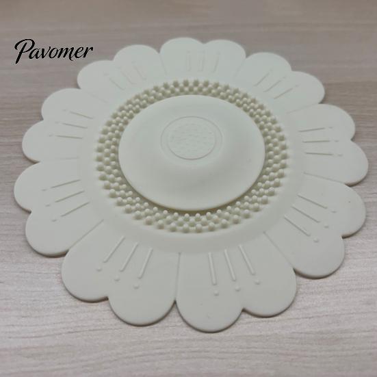 Bionic Sunflower Strainer Silicone Floor Drain Mat, Petal Design Anti-Clog Sink Anti Odor Filter Hair Filter, Odor-Proof Drainage Protector