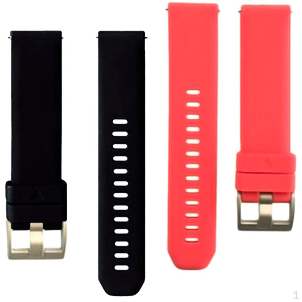 

2x 20mm Universal Silicone Sweatproof Watch Bands Wrist Strap
