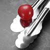 Stainless Steel Food Tongs Non-Slip Grip Bread Serving Tongs Heat-Resistant Rust-Proof Mirror Polished Kitchen Utensils for BBQ Buffet