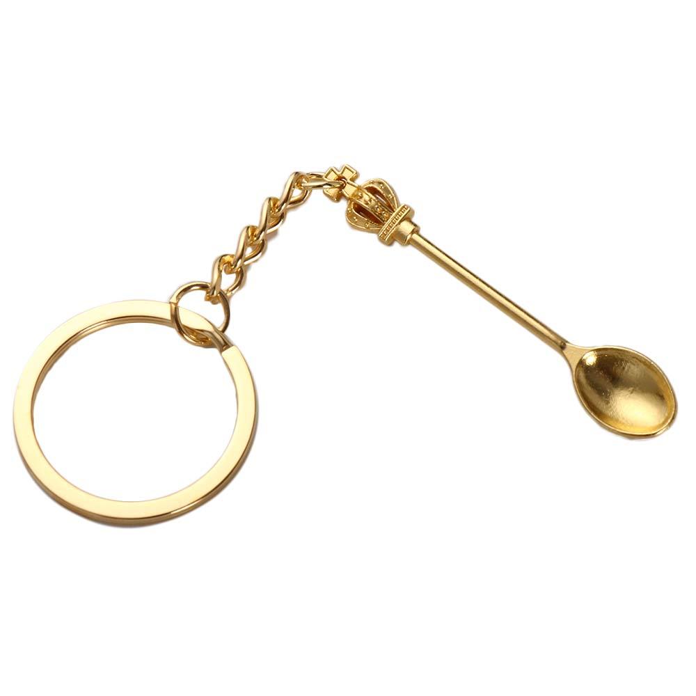 Ornaments Pendant Jewelry Gift Handmade Craft Key Ring Metal Key Chain Trinkets Spoon Keychain