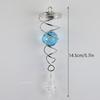 1pc Gazing Ball Spiral Tail Wind Spinner Stabilizer Stainless Steel Round Crystal Sun Catcher Hanging Swivel Hook Garden Decor