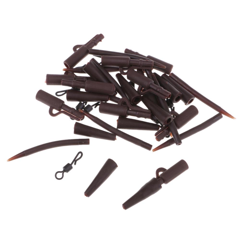 40pcs Carp Fishing Tackle Box Safety Anti Sleeves Swivels