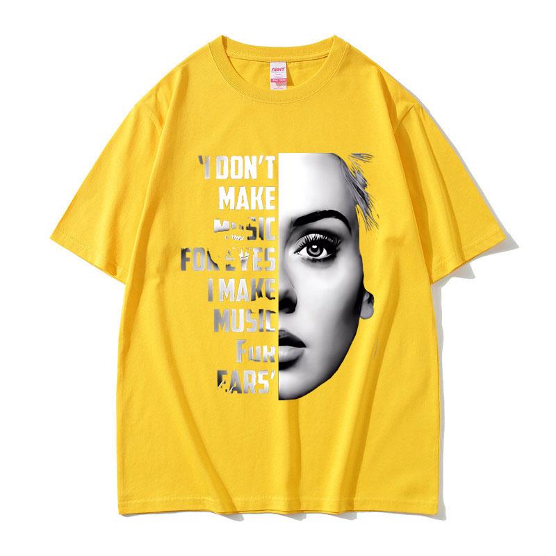 

Best Famous Singer Adele Face Graphic T-shirt Men Women Clothing Pop Music T-shirts Men s Summer T Shirts Fans Gift Tops S