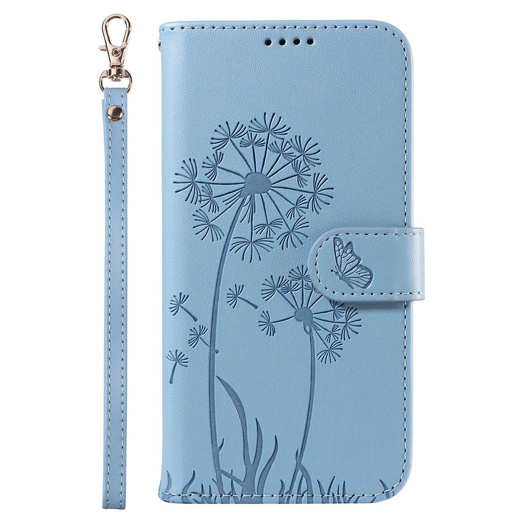 For iPhone 15 Pro Leather Case Wallet Phone Cover Dandelion Imprint