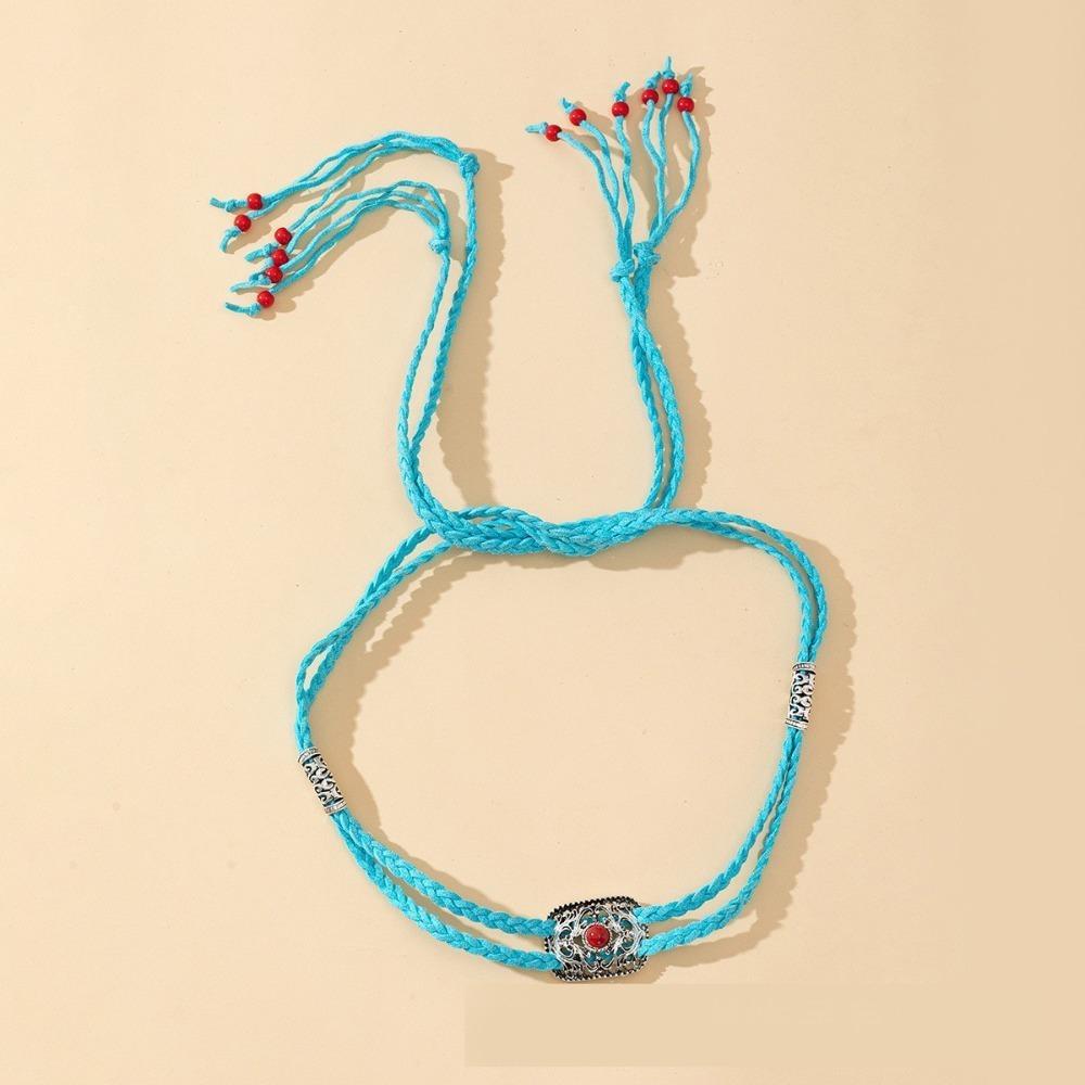 Woven Forehead Head Chain Retro Tibetan Dance Hair Accessories Creative Ethnic Style Headband Gift