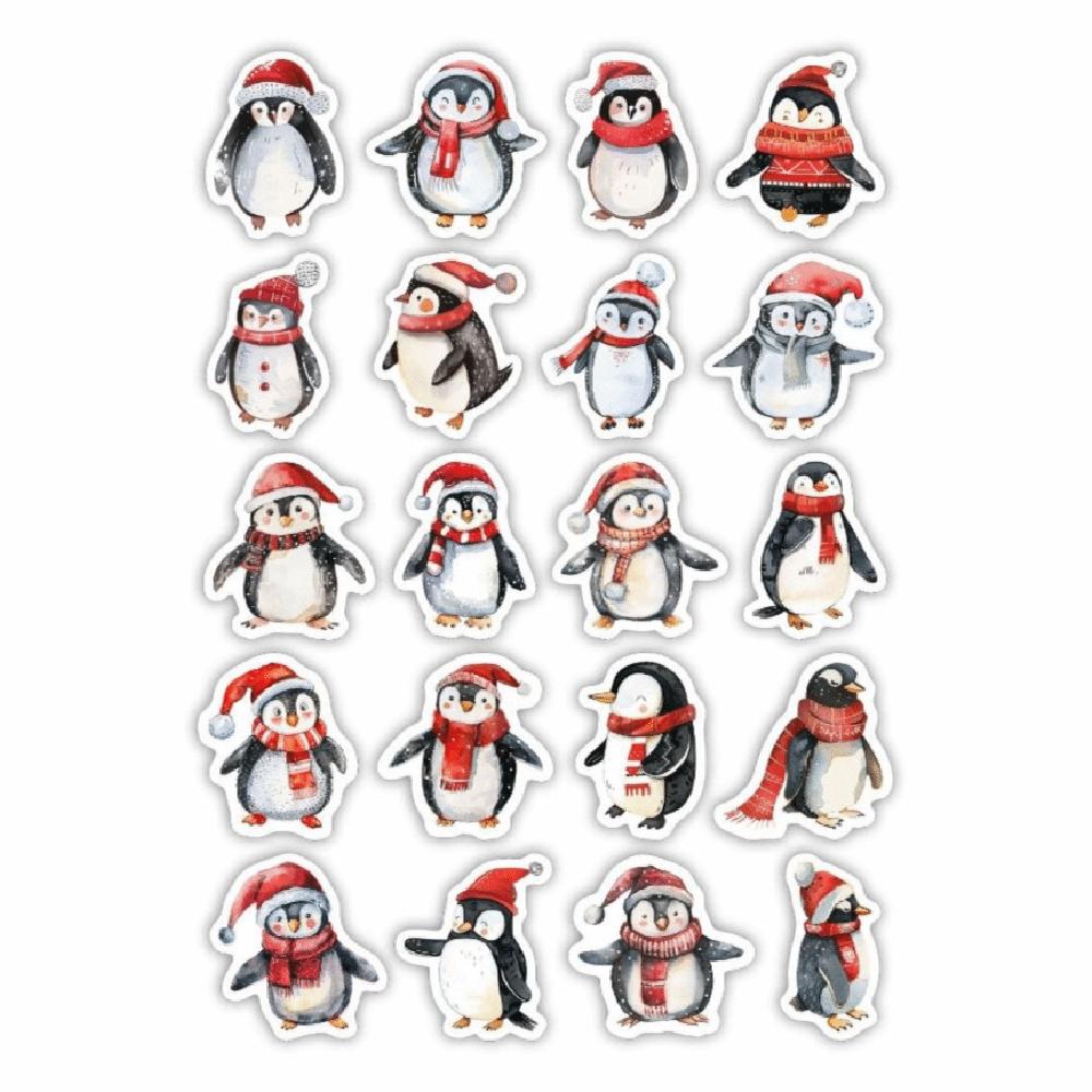 

Cartoon Christmas Stickers 100Pcs Gift Tags New Snowman Stickers DIY Crafts B