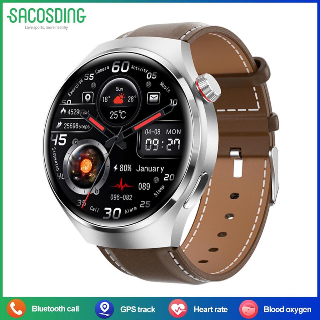 2025 For Android GT4 Pro GPS Track Smart Watch Men 360*360 AMOLED Screen Heart Rate Bluetooth Call IP67 Waterproof Man Smartwatch